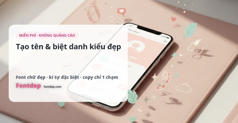 Công cụ tạo tên và font chữ đẹp Fontdep