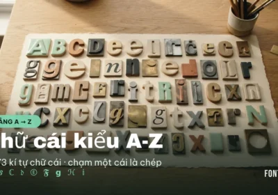 Chữ cái kiểu A-Z: 1.873 kí tự chữ cái đẹp, chép 1 chạm